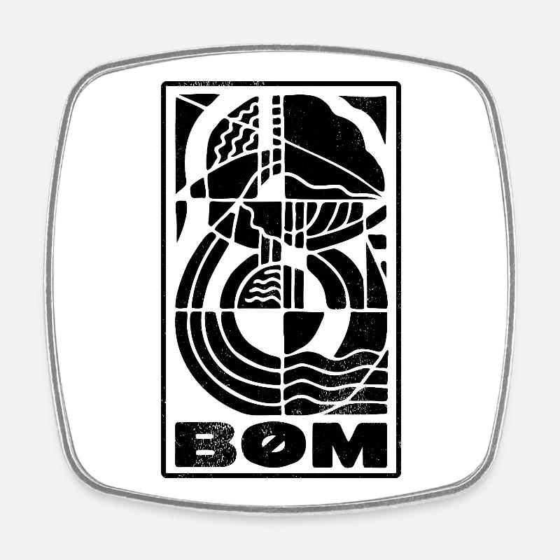 Logo - lang, negativ - Viereckiger Kühlschrankmagnet - Weiß