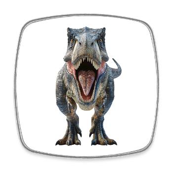 Tyrannosaure Rex - Magnet carré - blanc - Devant
