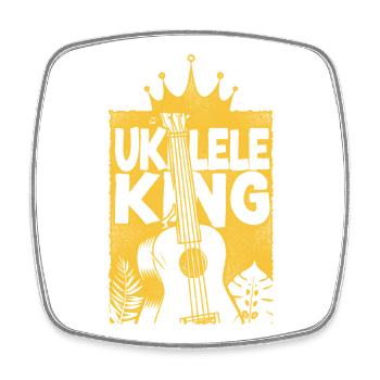 Hawaiian Ukulele Uke King Ukulele - Viereckiger Kühlschrankmagnet - Weiß - Vorne