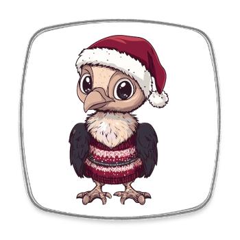 Noël Harpie Bird - Magnet carré - blanc - Devant