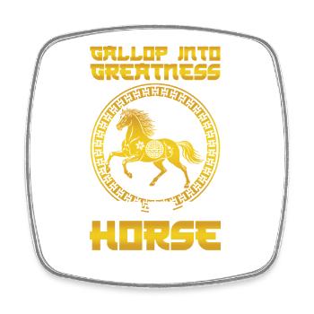 Year Of Horse Chinese New Year 2026 - Square fridge magnet - white - Front
