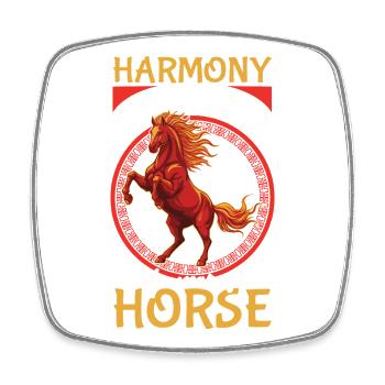 Year Of The Horse Chinese New Year 2026 - Square fridge magnet - white - Front