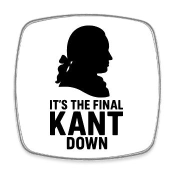 Final Kant Down - Square fridge magnet - white - Front