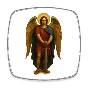 Guardian Angel Aura | Classical Baroque painting - Square fridge magnet - white - Front