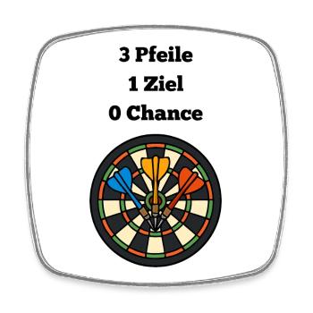 Conception de la cible de fléchettes en cible - Magnet carré - blanc - Devant