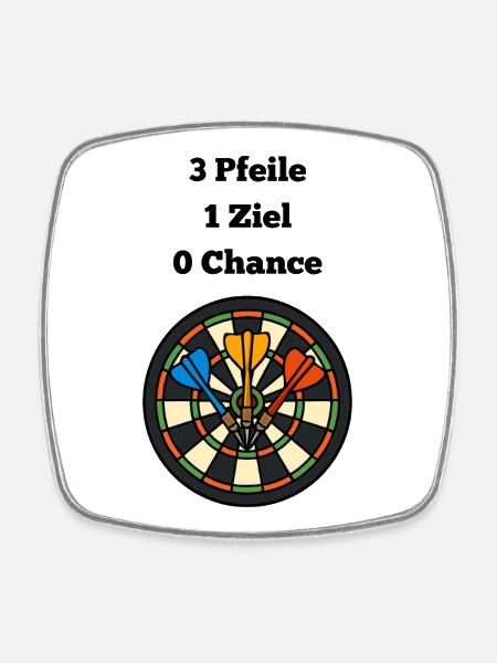 Bull's eye Dartboard Design - Square fridge magnet - white