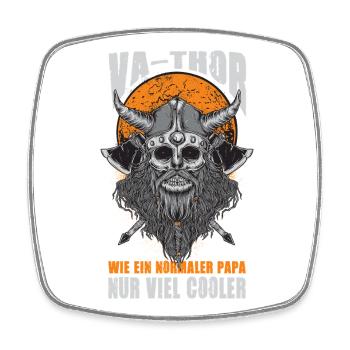 Viking Norseman Like A Normal Dad - Square fridge magnet - white - Front