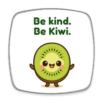 Dessin animé Be Kind Be Kiwi - Magnet carré - blanc - Devant