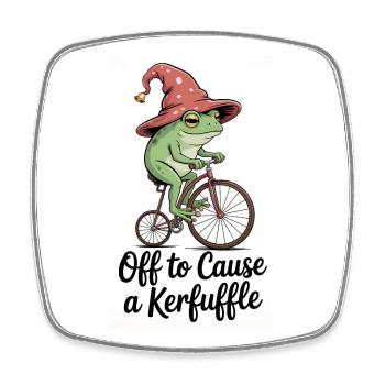 Je vais provoquer un remue-tout - Un meme-shirt de grenouille mignon - Magnet carré - blanc - Devant