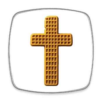 GAUFRUCIX - Belgium - Square fridge magnet - white - Front