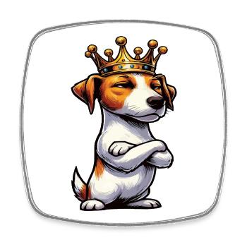 Jack Russel terrier Jack russel liebhaber Jackie - Viereckiger Kühlschrankmagnet - Weiß - Vorne