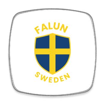 Falun Schweden Schild - Viereckiger Kühlschrankmagnet - Weiß - Vorne