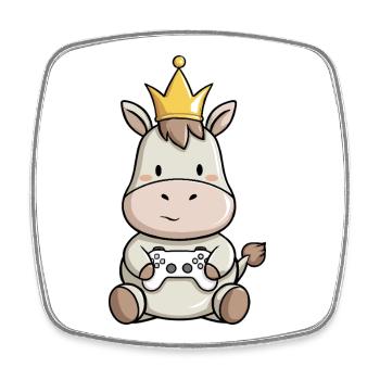 Controller Donkey Crown - Square fridge magnet - white - Front