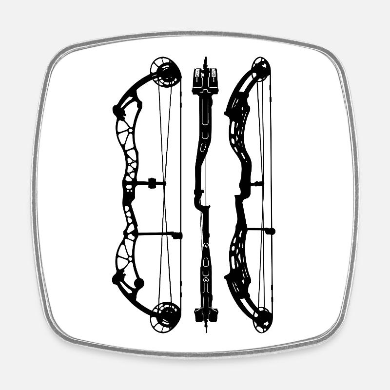 BowtechRekoning_Plans - Square fridge magnet - white