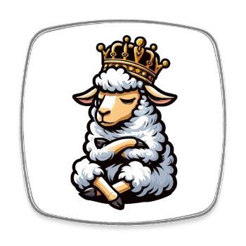 Moutons, moutons, bergers, bergers, bélier, béliers - Magnet carré - blanc - Devant