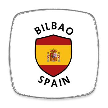 Bilbao Schild Spanien Wappen Abschlag - Viereckiger Kühlschrankmagnet - Weiß - Vorne