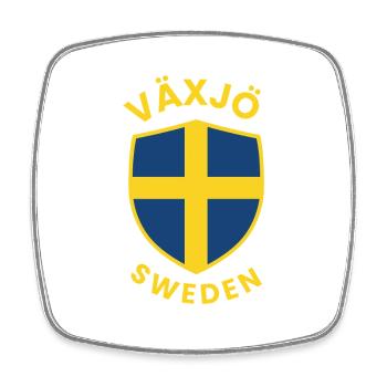 Växjö Schild Schweden Farbdesign - Viereckiger Kühlschrankmagnet - Weiß - Vorne