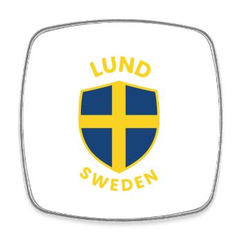 Lund Shield Schweden - Viereckiger Kühlschrankmagnet - Weiß - Vorne