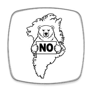 Greenland is not for Sale - Viereckiger Kühlschrankmagnet - Weiß - Vorne