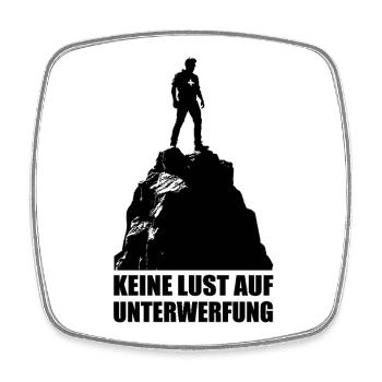 No desire for submission - Square fridge magnet - white - Front
