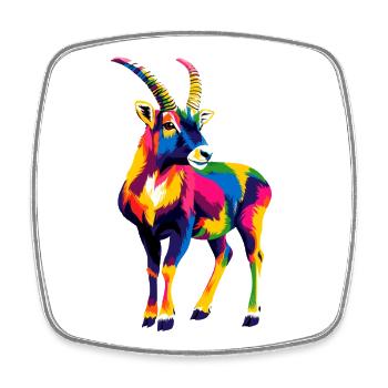 Capricorn Goat Alpine Ibex Capricorn Goats - Square fridge magnet - white - Front