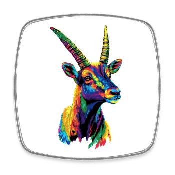 Capricorn Goat Alpine Ibex Capricorn Goats - Square fridge magnet - white - Front