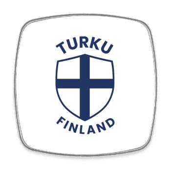 Turku Finland Shield Emblem - Square fridge magnet - white - Front