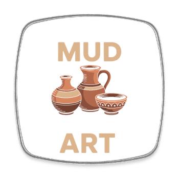 Töpfern Pottery Studio Keramik Liebe - Viereckiger Kühlschrankmagnet - Weiß - Vorne
