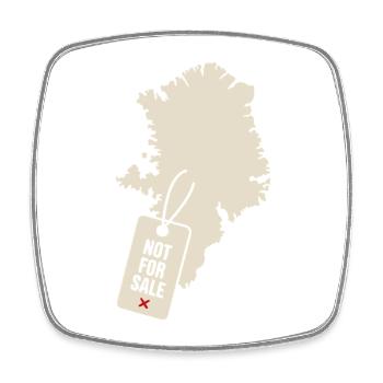 Protestation pour la souveraineté du Groenland Pas à vendre - Magnet carré - blanc - Devant