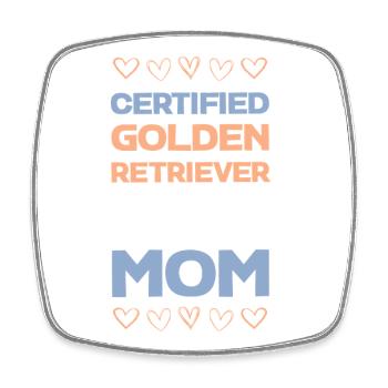 Zertifizierte Golden Retriever Mama - Viereckiger Kühlschrankmagnet - Weiß - Vorne