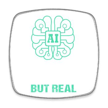 Artificial Intelligence GPT - Square fridge magnet - white - Front