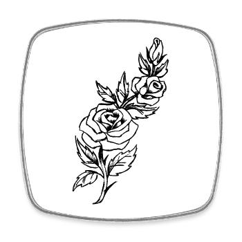 Rose Vine - Square fridge magnet - white - Front