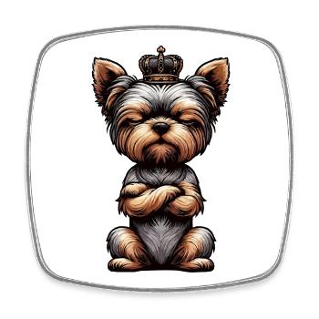 Yorkshire Terrier Yorkie Yorkiebesitzer Yorkies - Viereckiger Kühlschrankmagnet - Weiß - Vorne