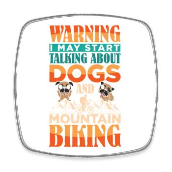 Propriétaire de VTT Vélo de VTT - Magnet carré - blanc - Devant