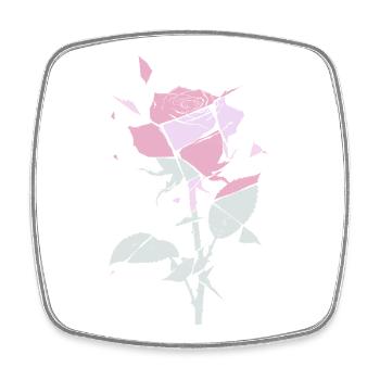 Pastel Rose Fragments - Square fridge magnet - white - Front