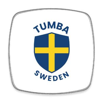 Tumba Sweden Shield Design - Square fridge magnet - white - Front