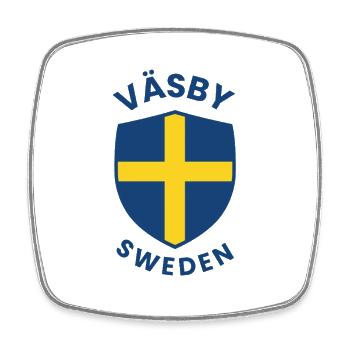 Väsby Sweden Shield Emblem - Square fridge magnet - white - Front
