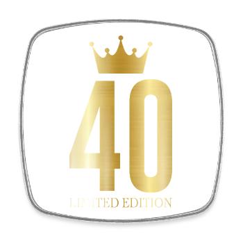 40e anniversaire Édition Limitée Crown - Magnet carré - blanc - Devant