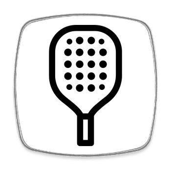 padel - Magnet carré - blanc - Devant