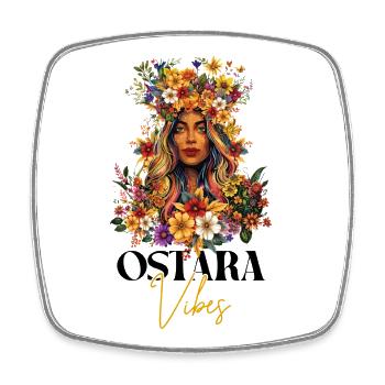 Ostara Vibes Happy Easter Ostara Goddess - Square fridge magnet - white - Front