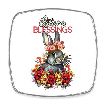 Bénédictions d’Ostara Joyeuses Pâques Ostara - Magnet carré - blanc - Devant