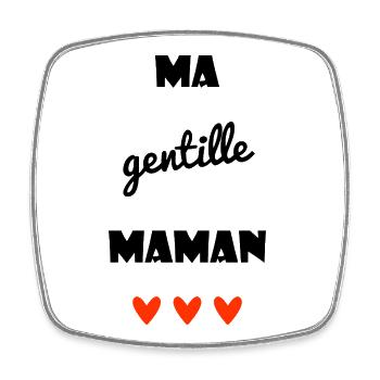 MOM. MOTHER'S DAY. HEART. FEAST. HAPPY BIRTHDAY - Square fridge magnet - white - Front
