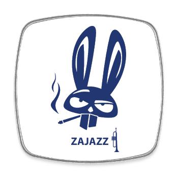 ZAJAZZ - Viereckiger Kühlschrankmagnet - Weiß - Vorne
