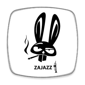 ZAJAZZ - Viereckiger Kühlschrankmagnet - Weiß - Vorne
