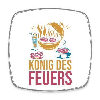 Barbecue, fête des pères, papa - Magnet carré - blanc - Devant