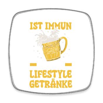 Beer Father Father's Day Dad - Square fridge magnet - white - Front