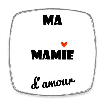 GRANNY. MAMMA. GRANDMOTHER. MOTHER'S DAY. HEART - Square fridge magnet - white - Front