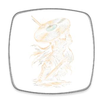 Vinyl Collector Record Collector Vinyl Records - Square fridge magnet - white - Front