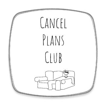 Club des plans d’annulation - Magnet carré - blanc - Devant