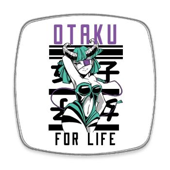 Otaku For Life Kawaii Anime Succubus Art - Viereckiger Kühlschrankmagnet - Weiß - Vorne